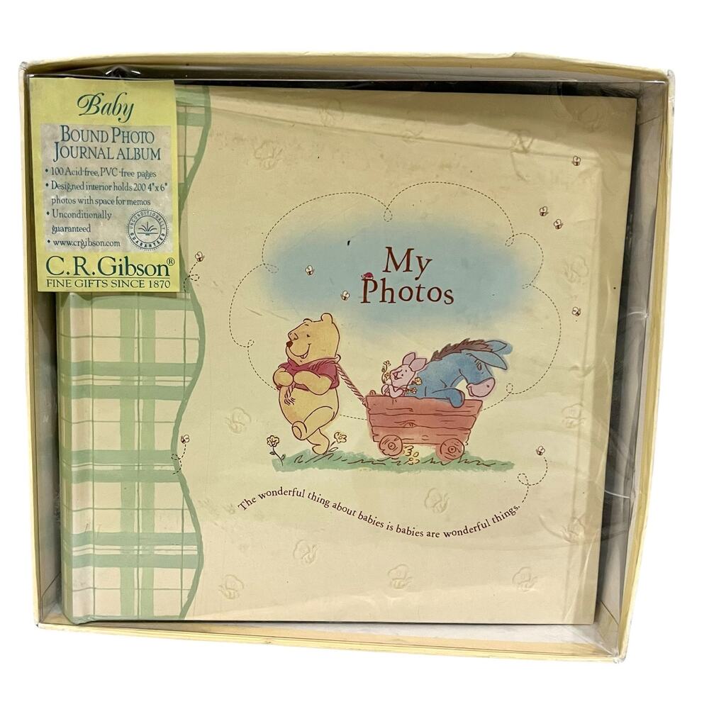 New Classic Winnie The Pooh Photo Album Book C.R. Gibson Vintage 2002 My Photos